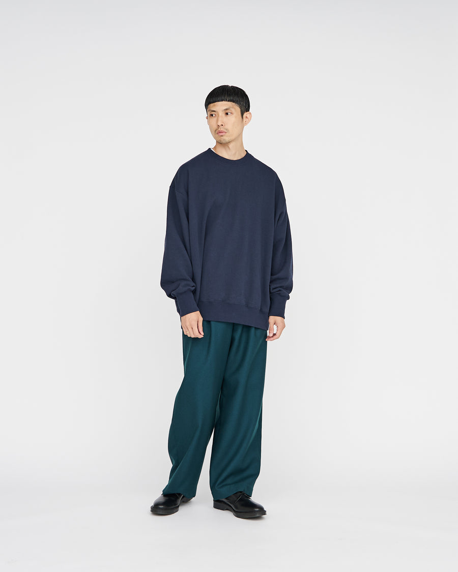 -SALE- Hard Flannel Wide Straight  Trousers