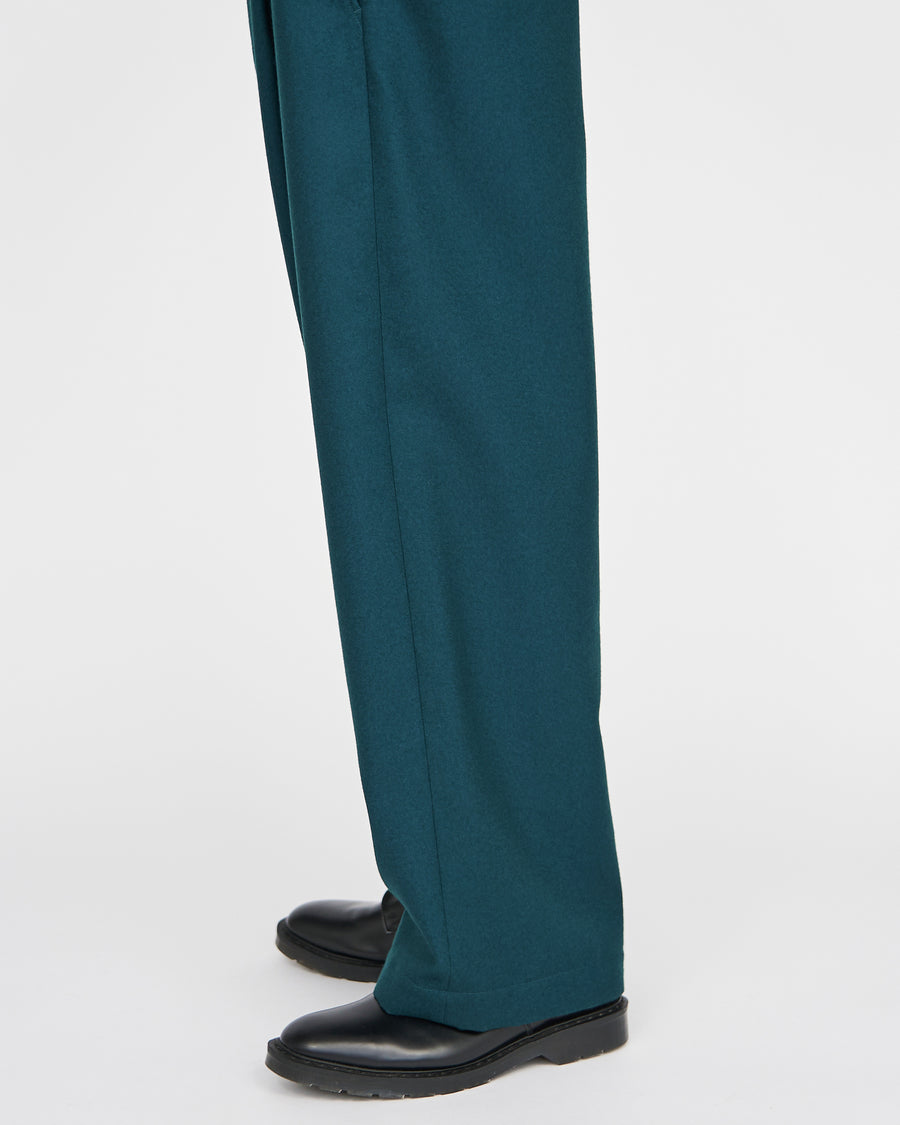 -SALE- Hard Flannel Wide Straight  Trousers