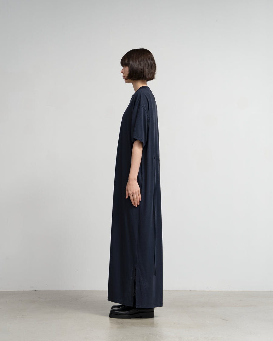 Wool Cordura® Jersey Mock Neck Dress