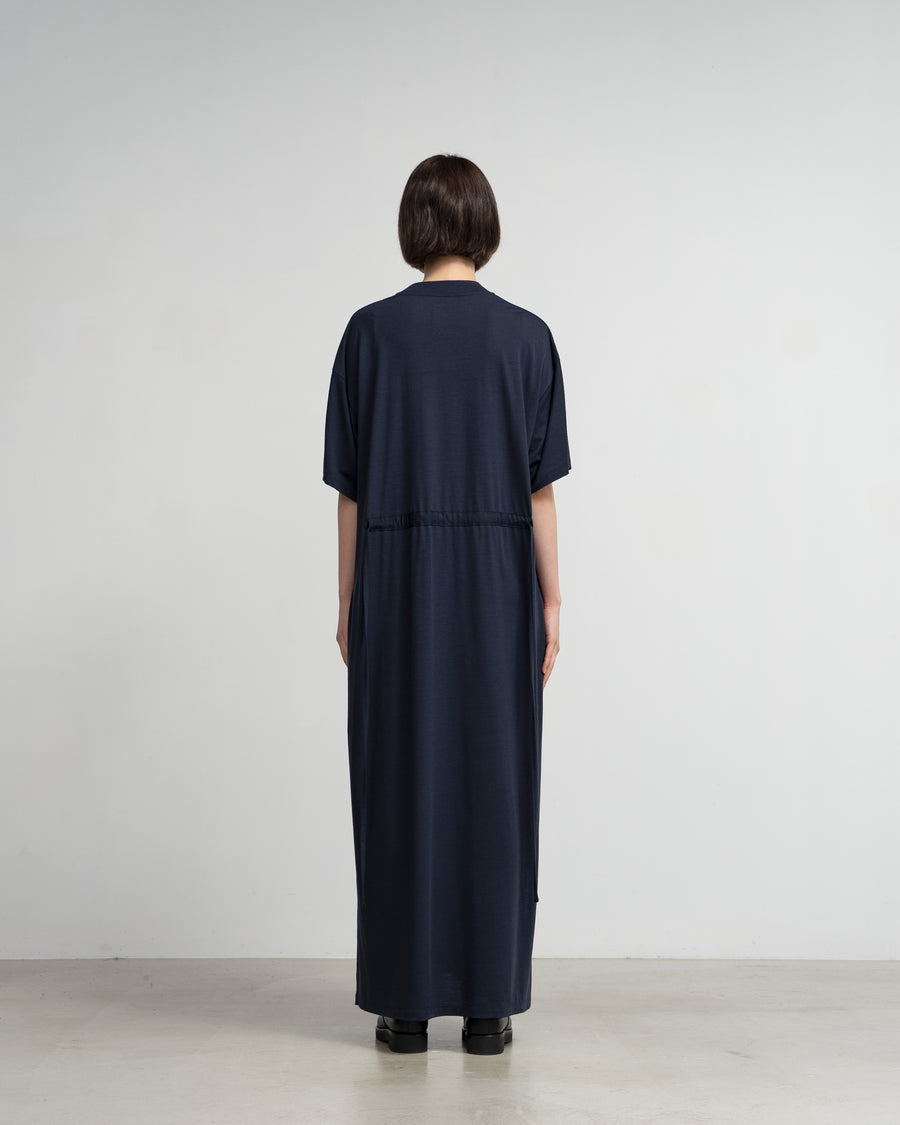 Wool Cordura® Jersey Mock Neck Dress