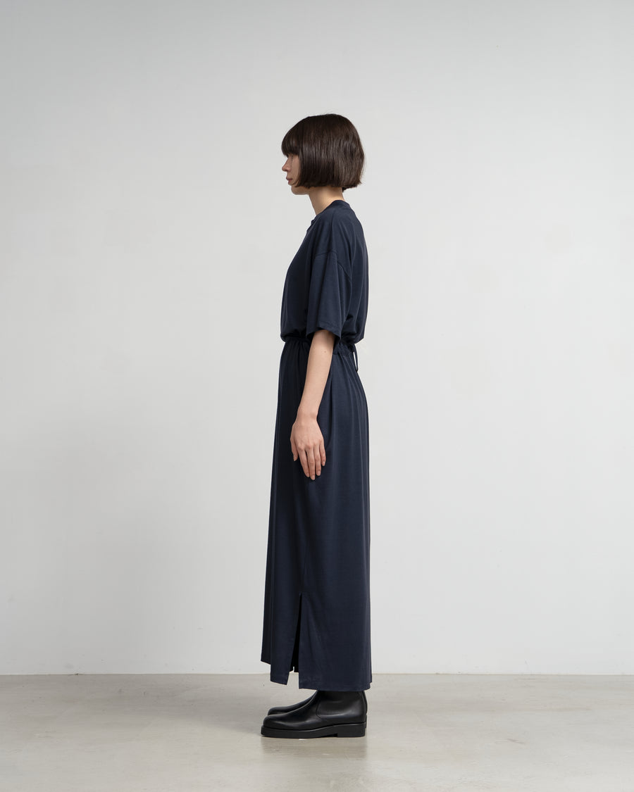 Wool Cordura® Jersey Mock Neck Dress