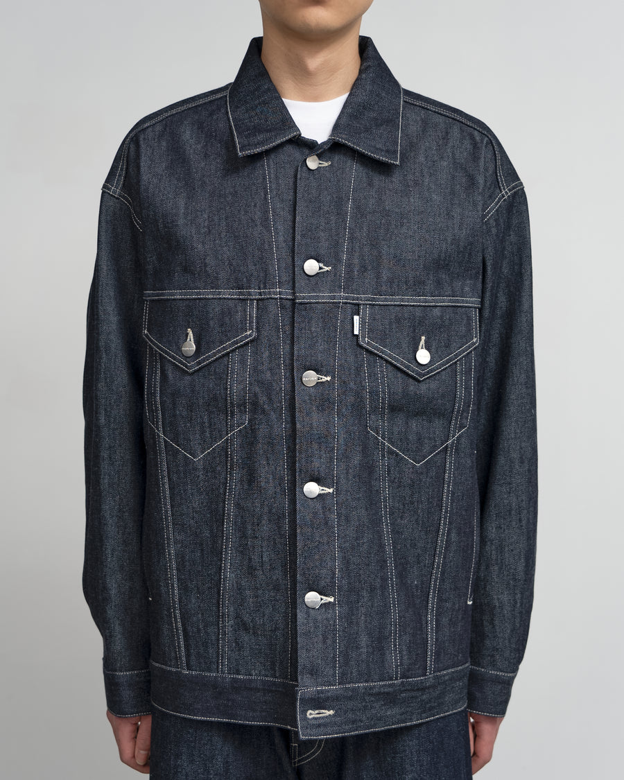 Selvage Denim Trucker Jacket-RIGID-