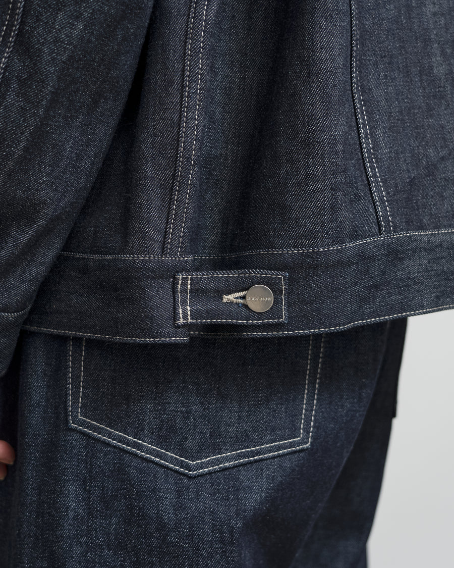 Selvage Denim Trucker Jacket-RIGID-