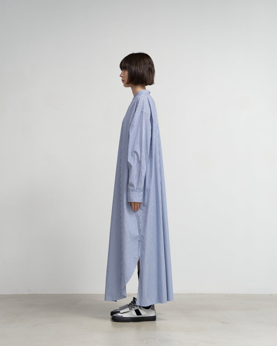 High Count Broad Band Oversized Shirt Dress