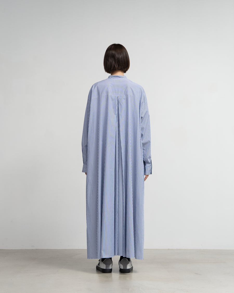 High Count Broad Band Oversized Shirt Dress