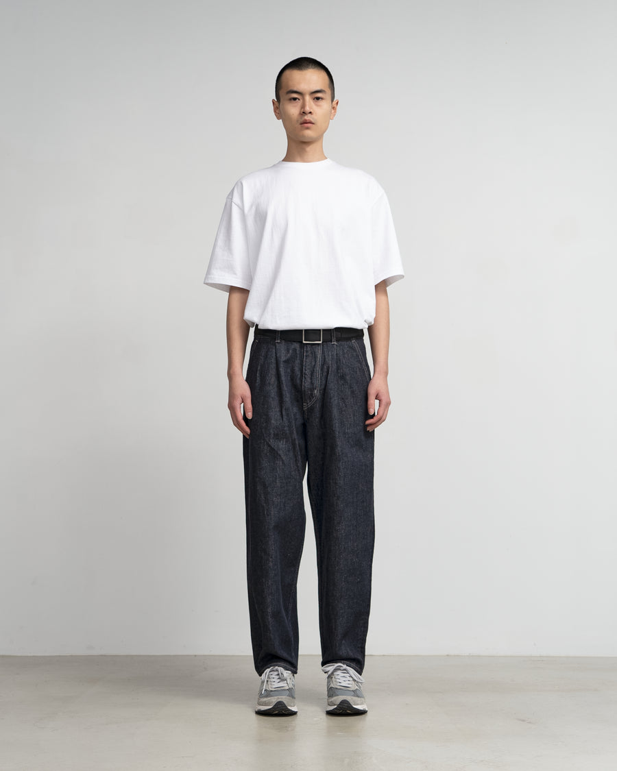 Colorfast Denim Two Tuck Tapered Pants