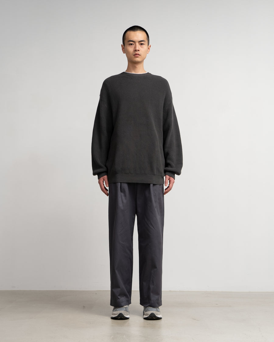 Suvin Loose Rib Crew Neck Knit