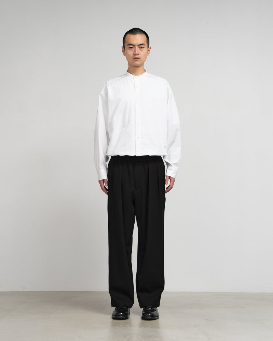 Wool Doeskin Two Tuck Wide Pants