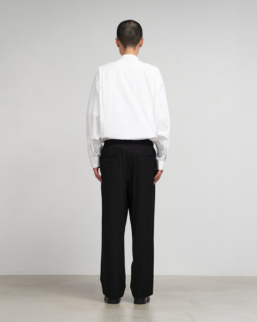 Wool Doeskin Two Tuck Wide Pants