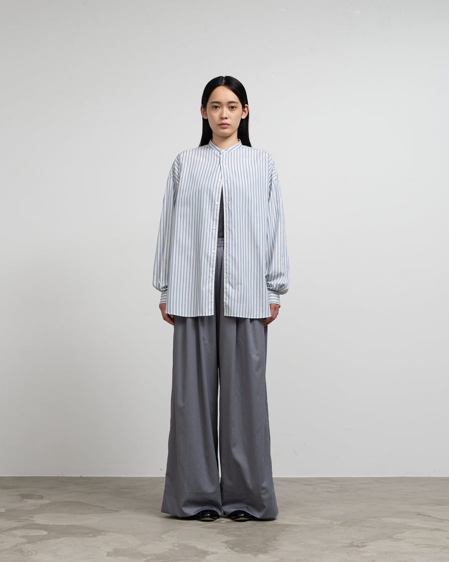 Broad L/S Oversized Band Collar Shirt