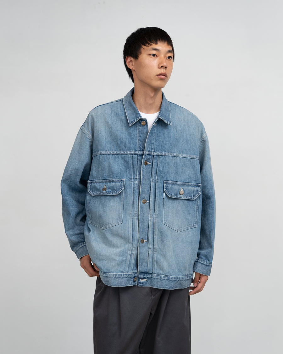 Selvage Denim Jacket-LIGHT FADE-