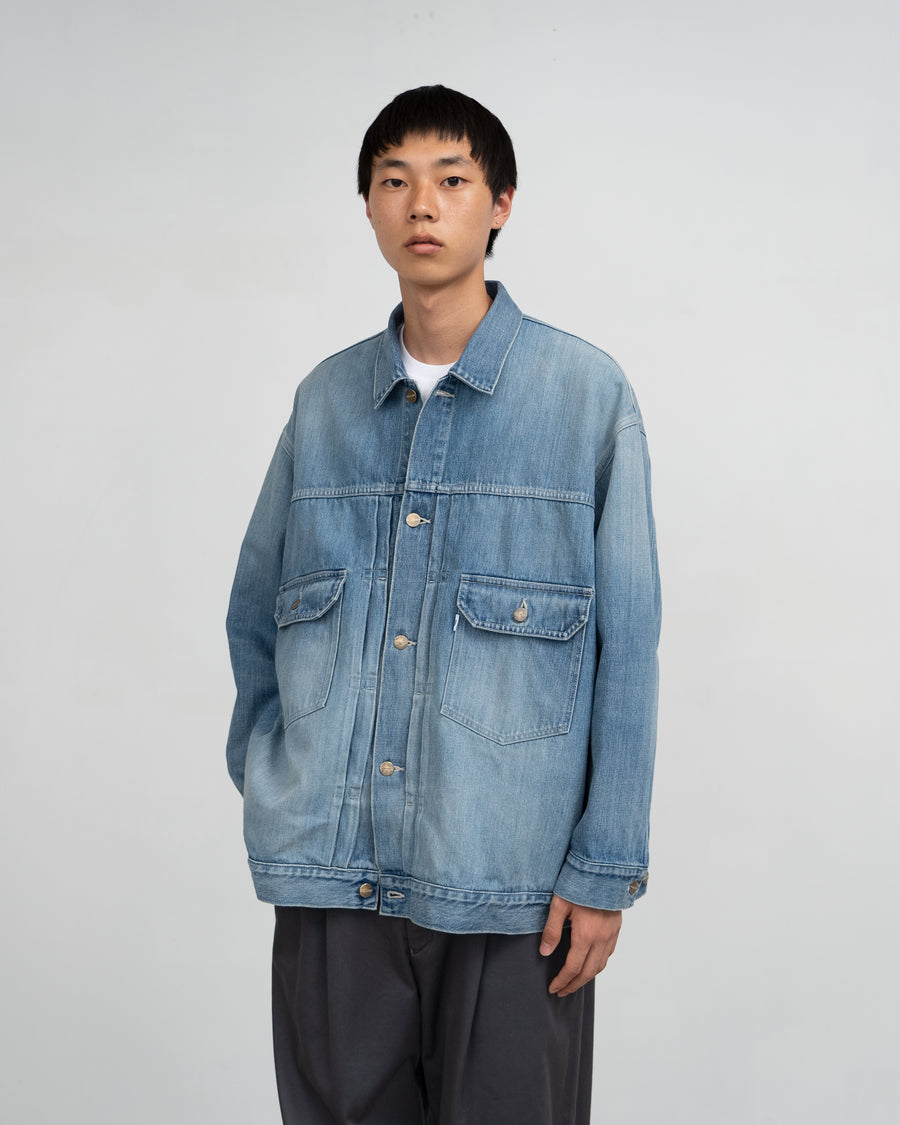 Selvage Denim Jacket-LIGHT FADE-