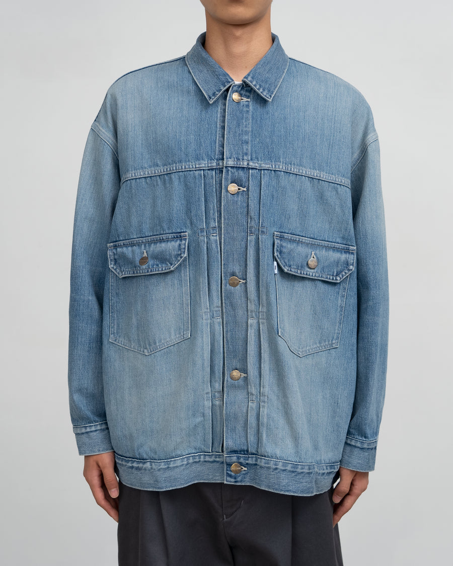 Selvage Denim Jacket-LIGHT FADE-