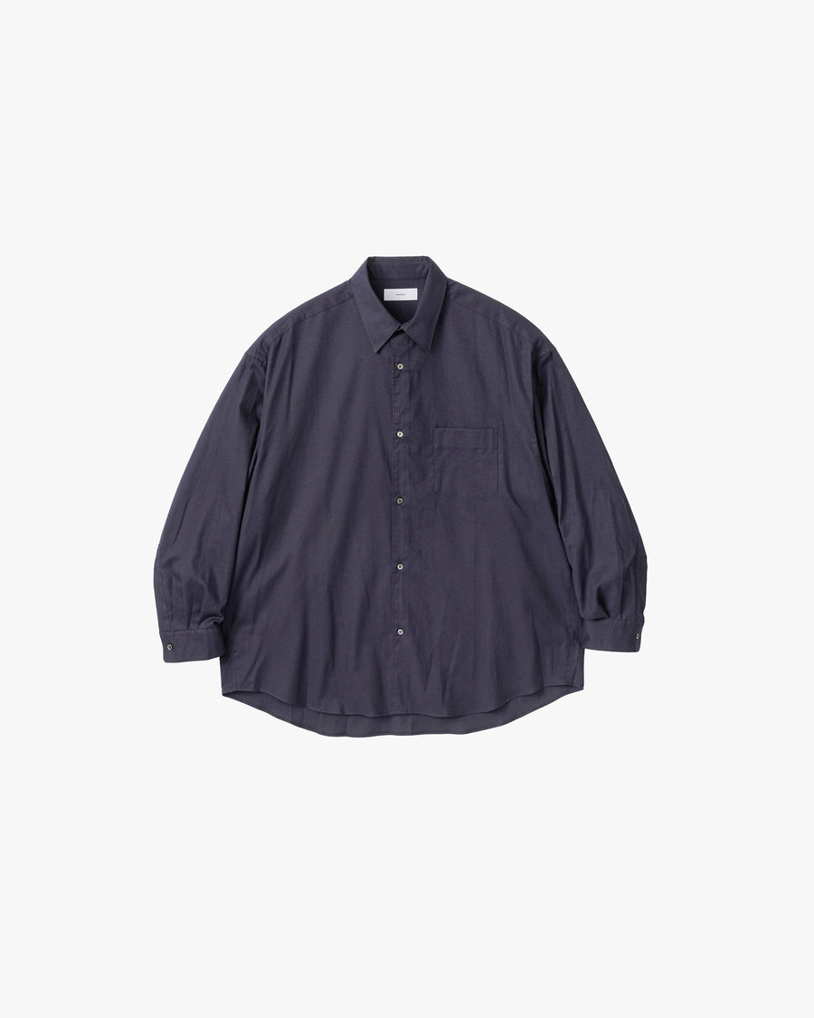 Cotton Cashmere L/S Oversized Regular Collar Shirt