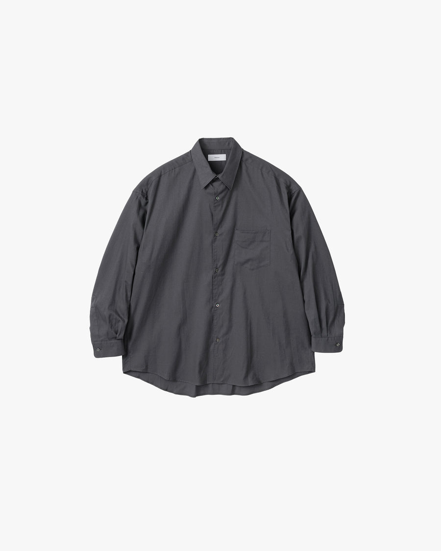 Cotton Cashmere L/S Oversized Regular Collar Shirt