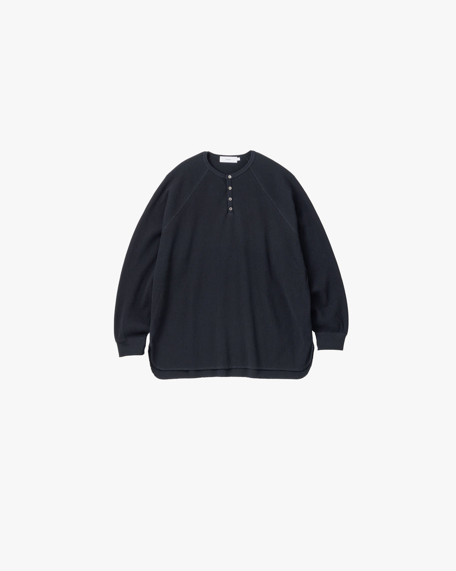 Waffle L/S Henley Neck Tee