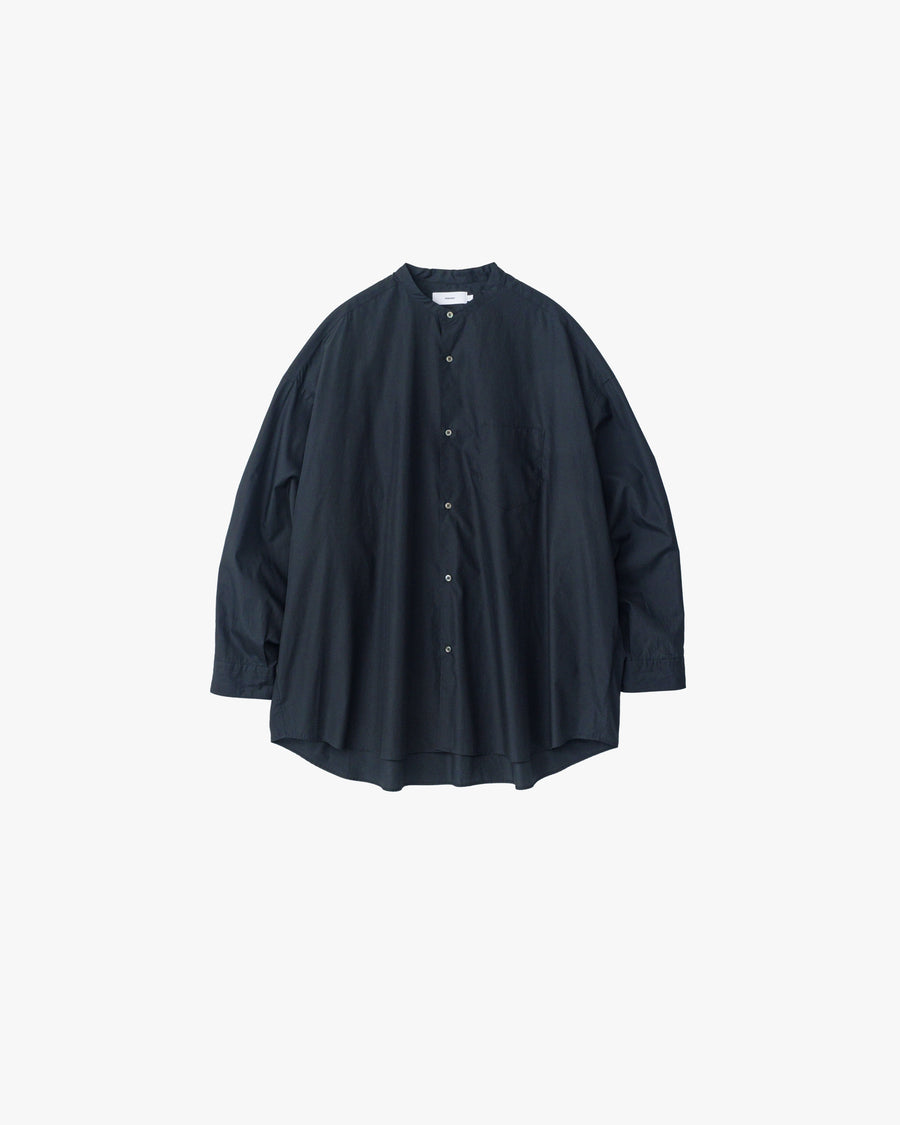 Broad L/S Oversized Band Collar Shirt