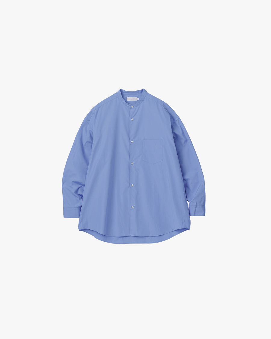 High Count Band Collar Round Cut Oversized  Shirt