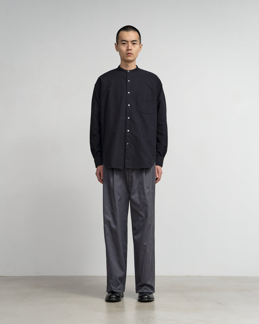 Oxford L/S Band Collar Box Shirt