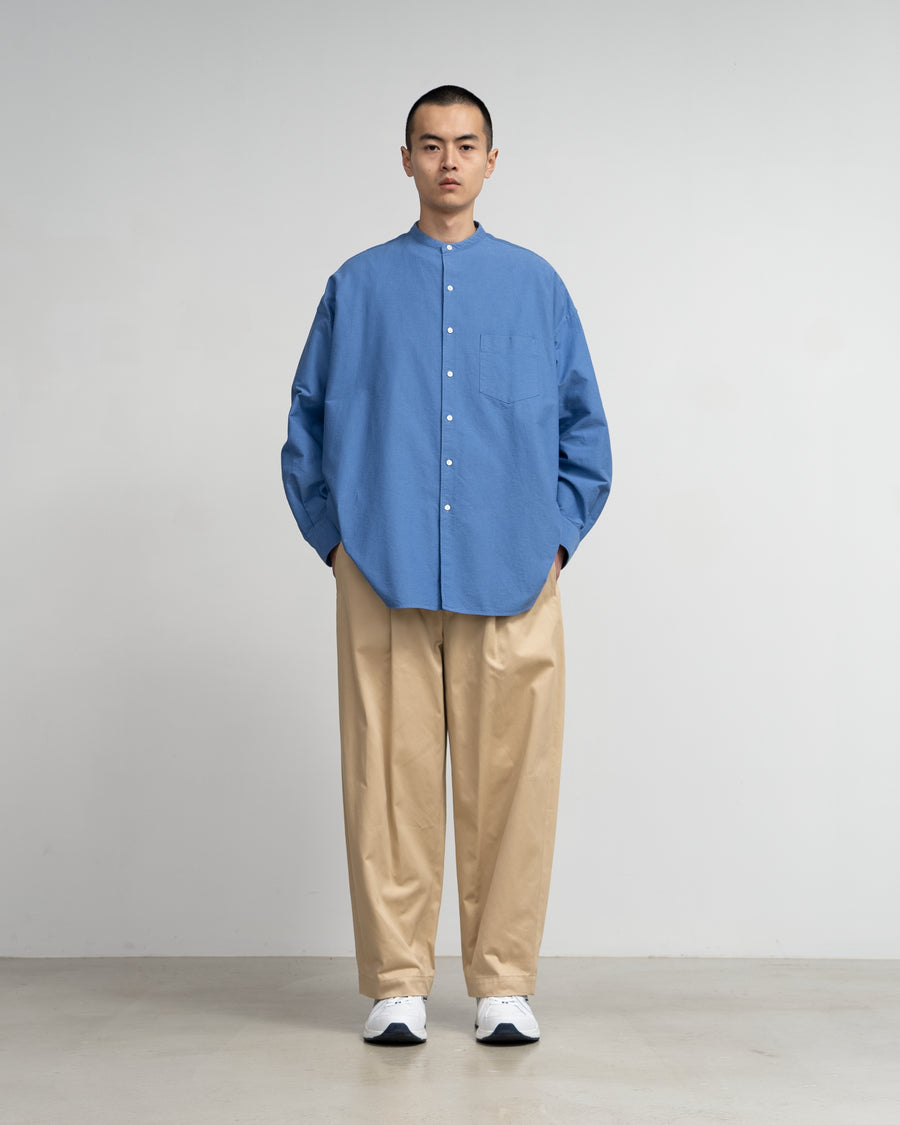 Oxford Oversized Band Collar Shirt