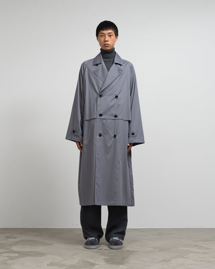 Silicon Poplin Cape Trench Coat