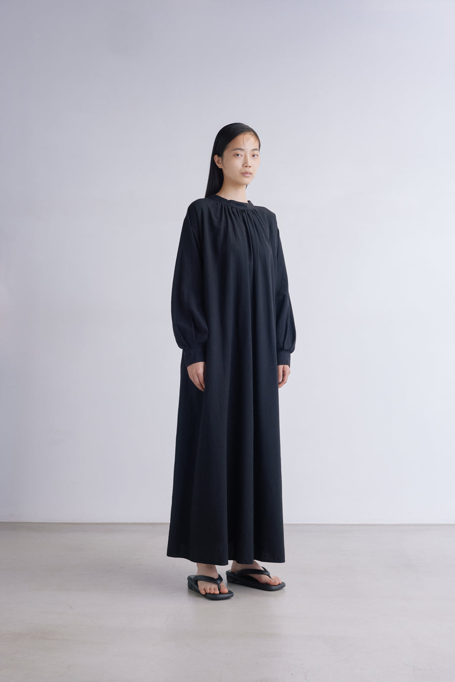 -SALE- Linen Cupro Smock Dress