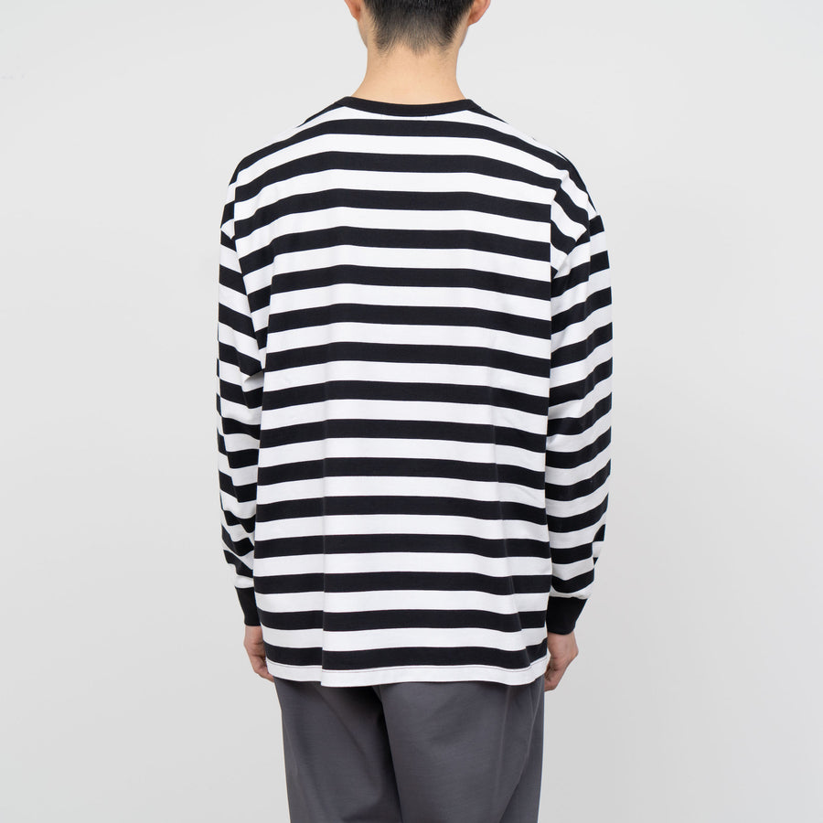 -SALE- Fine Cotton Border L/S Tee