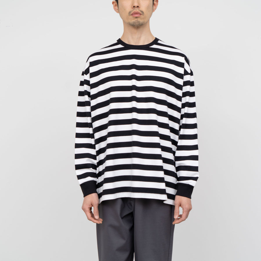 -SALE- Fine Cotton Border L/S Tee