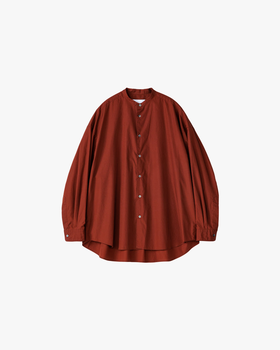 Broad L/S Oversized Band Collar Shirt