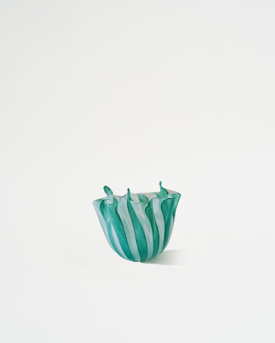 VENINI Fazzoletto Vase Green