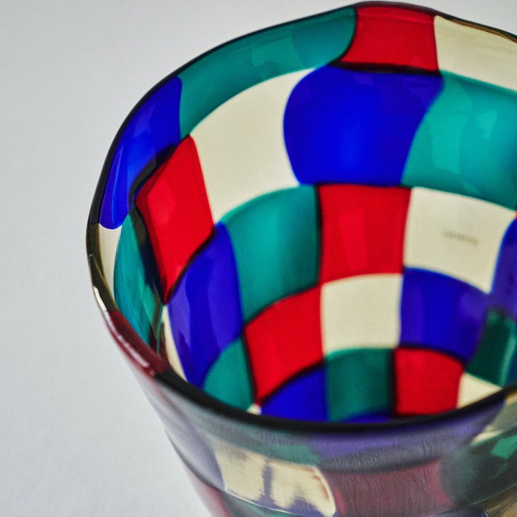 BIANCONI for Venini Pezzato Glass Vase 07s