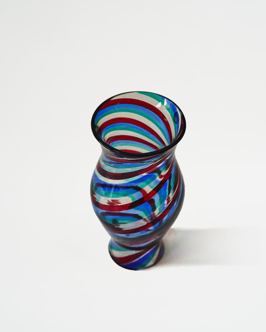 BIANCONI for VENINI Glass Vase Multi Swirl L no2