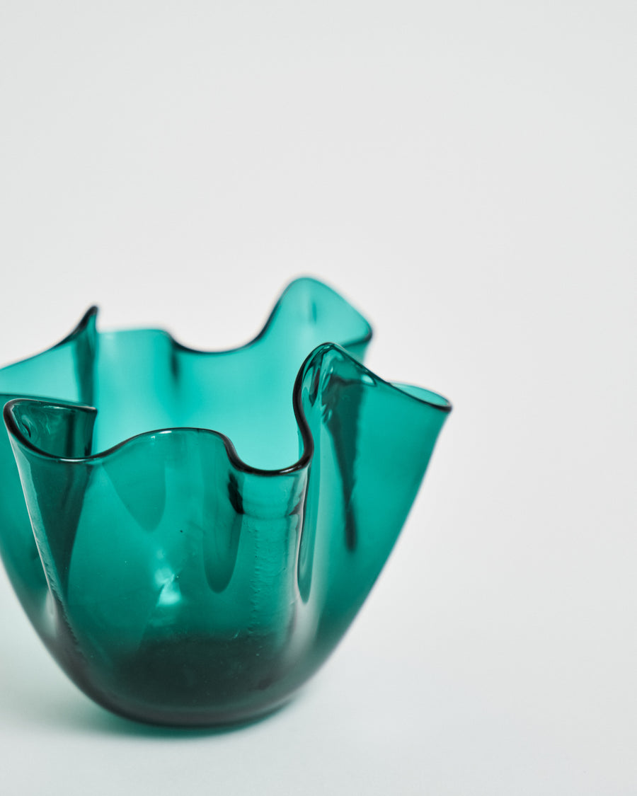 VENINI Fazzoletto Vase Green L