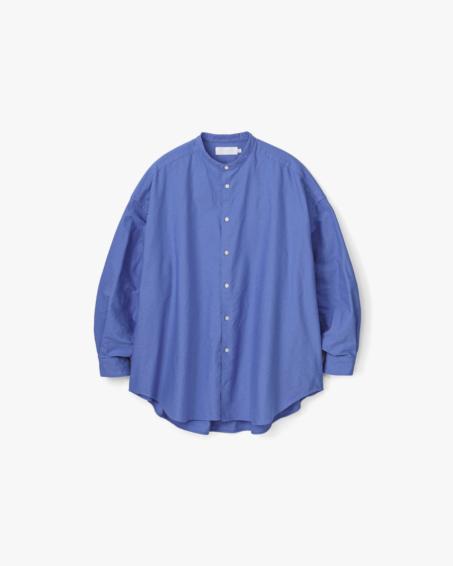 Broad L/S Oversized Band Collar Shirt