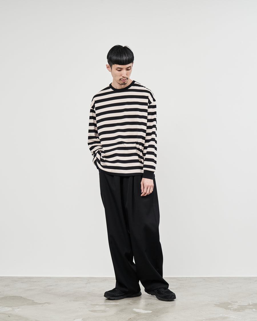 -SALE- Fine Cotton Border L/S Tee