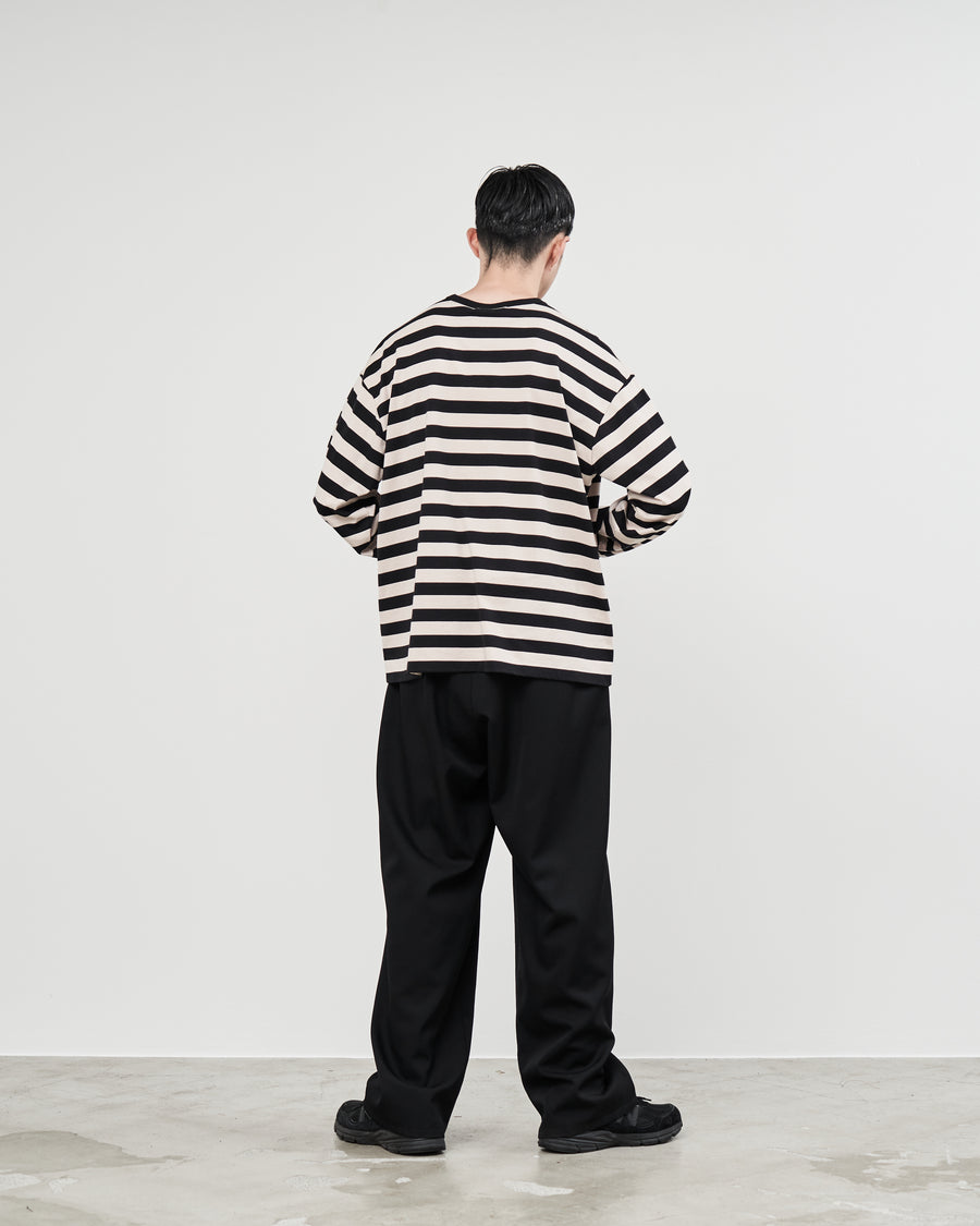 -SALE- Fine Cotton Border L/S Tee